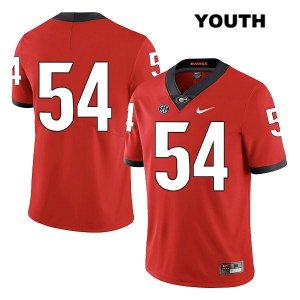 Youth Georgia Bulldogs NCAA #54 Justin Shaffer Nike Stitched Red Legend Authentic No Name College Football Jersey CQF7654GW